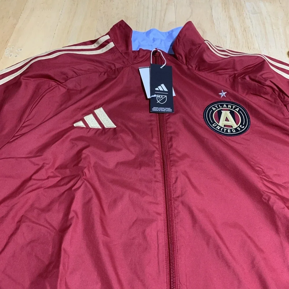 adidas Atlanta United FC Reversible Anthem Jacket Mens‎ JE5619 Sz XL